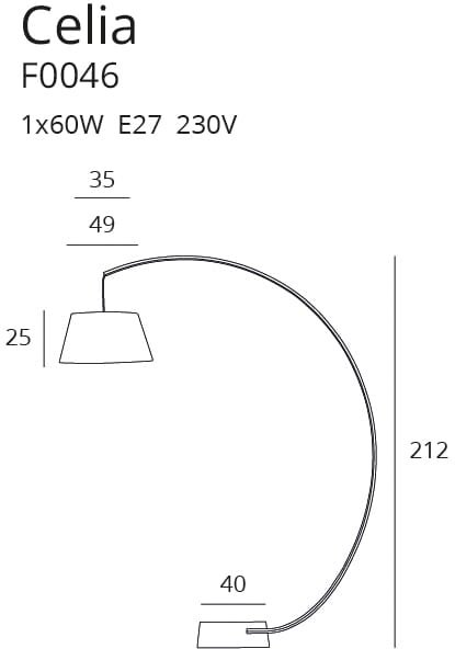 Lampa podłogowa Celia F0046