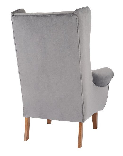 Zestaw: fotel Uszak Chesterfield + pufa Uszak
