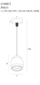 Lampa wisząca Comet