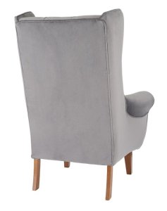 Zestaw: fotel Uszak Chesterfield + pufa Uszak