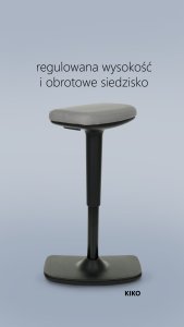 Regulowana wysokość i obrotowe siedzisko